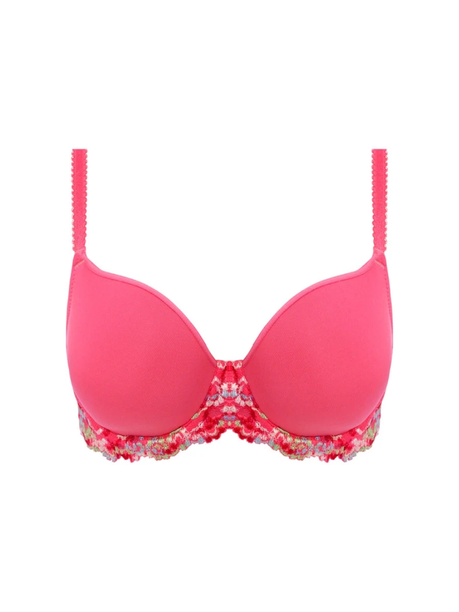 Wacoal Embrace Lace Contour Bra - Hot Pink/Multi 7 Wacoal Embrace Lace Contour Bra - Hot Pink/Multi - Image 5
