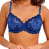 Wacoal Embrace Lace Underwire Bra - Beaucoup Blue/Bellwether Blue -FREYA Shop braforme wacoal embrace lace beaucoup blue WA065191 475 f