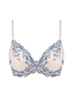 Wacoal Embrace Lace Underwire Bra - Pastel Parchment/Blue Multi -FREYA Shop braforme wacoal embrace 20lace 65191 177 plain