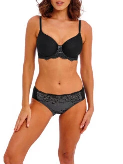 Wacoal Florilege Moulded Spacer Bra - Black 10 Wacoal Florilege Moulded Spacer Bra - Black -FREYA Shop braforme wacoal florilege WE600710 BLK 2f
