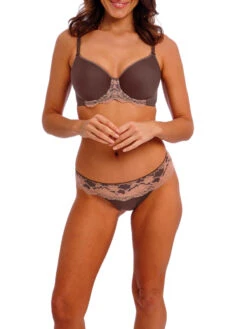 Wacoal Florilege Moulded Spacer Bra - Chocolate/Burlwood 9 Wacoal Florilege Moulded Spacer Bra - Chocolate/Burlwood -FREYA Shop braforme wacoal florilege WE600710 CBW 2f