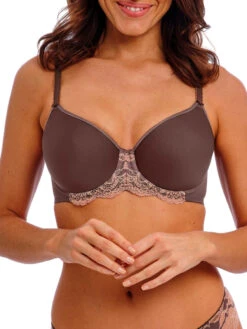 Wacoal Florilege Moulded Spacer Bra - Chocolate/Burlwood