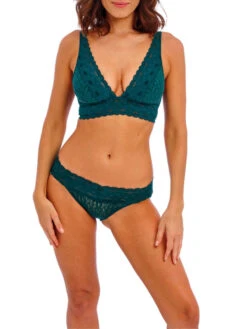 Wacoal Halo Lace Soft Cup Bra - Dark Sea 12 Wacoal Halo Lace Soft Cup Bra - Dark Sea -FREYA Shop braforme wacoal halo lace WA811205 305 2f