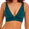 Wacoal Halo Lace Soft Cup Bra - Dark Sea -FREYA Shop braforme wacoal halo lace WA811205 305 f