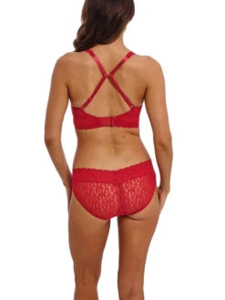 Wacoal Halo Lace Soft Cup Bra - Equestrian Red -FREYA Shop braforme wacoal halo lace WA811205 623 4b