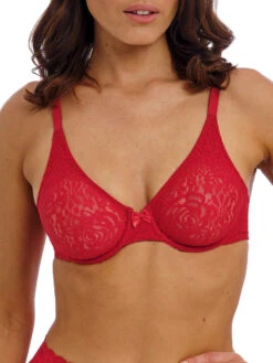 Wacoal Halo Lace Moulded Bra - Equestrian Red