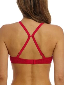 Wacoal Halo Lace Moulded Bra - Barbados Cherry -FREYA Shop braforme wacoal halo 20lace 851205 602 back