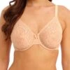 Wacoal Halo Lace Moulded Bra - Almost Apricot -FREYA Shop braforme wacoal halolace 20wa851205 839 f