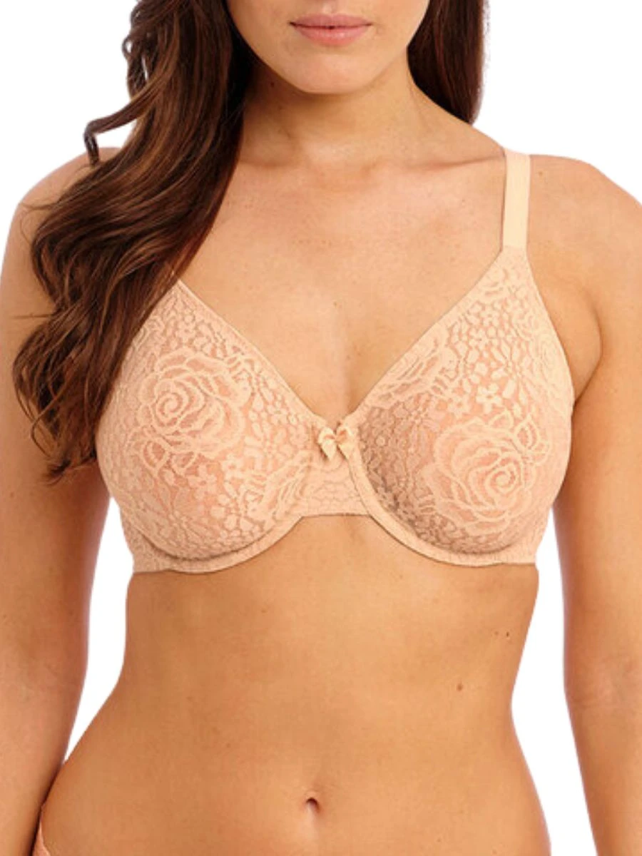 Wacoal Halo Lace Moulded Bra - Almost Apricot 3 Wacoal Halo Lace Moulded Bra - Almost Apricot