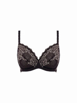 Wacoal Lace Perfection Average Wire Bra - Black/Ivory -FREYA Shop braforme wacoal lace perfection WE135002 BAI c