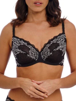 Wacoal Lace Perfection Average Wire Bra - Black/Ivory