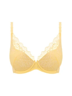 Wacoal Lace Perfection Plunge Push Up Bra - Lemon Sorbet -FREYA Shop braforme wacoal lace perfection WE135003 LEE c