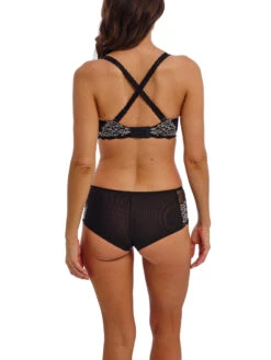 Wacoal Lace Perfection Contour Bra - Black/Ivory -FREYA Shop braforme wacoal lace perfection WE135004 BAI 4b