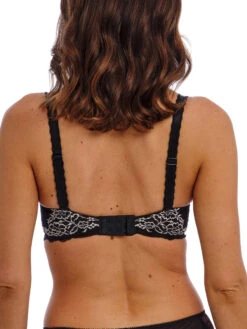 Wacoal Lace Perfection Contour Bra - Black/Ivory -FREYA Shop braforme wacoal lace perfection WE135004 BAI b