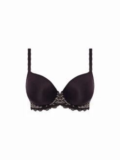 Wacoal Lace Perfection Contour Bra - Black/Ivory -FREYA Shop braforme wacoal lace perfection WE135004 BAI c