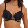 Wacoal Lace Perfection Contour Bra - Black/Ivory -FREYA Shop braforme wacoal lace perfection WE135004 BAI f