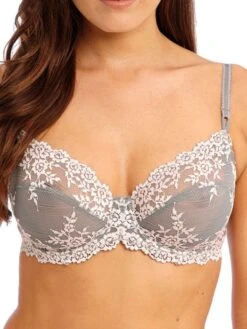 Wacoal Embrace Lace Underwire Bra - Smoke/Crystal Pink