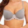 Wacoal Embrace Lace Contour Bra - Smoke/Crystal Pink -FREYA Shop braforme wacoal lingerie embrace lace wa853191 bras 086 f