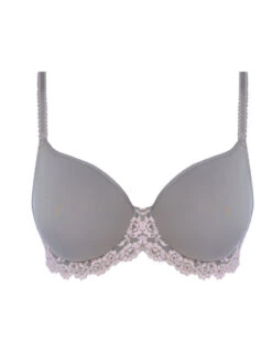 Wacoal Embrace Lace Contour Bra - Smoke/Crystal Pink -FREYA Shop braforme wacoal lingerie embrace lace wa853191 bras 086 p