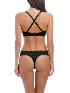 Wacoal Halo Lace Strapless Bra - Black -FREYA Shop braforme wacoal lingerie strapless wa854205 blk b2