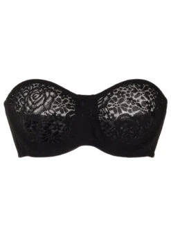 Wacoal Halo Lace Strapless Bra - Black -FREYA Shop braforme wacoal lingerie strapless wa854205 blk cut