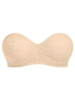 Wacoal Halo Lace Strapless Bra - Nude 17 Wacoal Halo Lace Strapless Bra - Nude -FREYA Shop braforme wacoal lingerie strapless wa854205 ivy cut