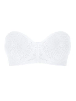Wacoal Halo Lace Strapless Bra - Ivory -FREYA Shop braforme wacoal lingerie strapless wa854205 whe cut