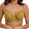 Wacoal Natsuki Lace Underwire Bra - Antique Gold -FREYA Shop braforme wacoal natsuki lace WE601301 AND f