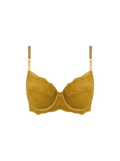 Wacoal Natsuki Lace Balcony Bra - Antique Gold -FREYA Shop braforme wacoal natsuki lace WE601306 AND c