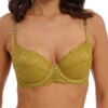 Wacoal Natsuki Lace Balcony Bra - Antique Gold -FREYA Shop braforme wacoal natsuki lace WE601306 AND f