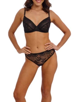 Wacoal Sensu Lace Underwire Bra - Black -FREYA Shop braforme wacoal sensu lace WE601201 BLK 2f