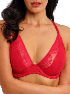 Wacoal Sensu Lace Plunge Bra - Salsa -FREYA Shop braforme wacoal sensu lace WE601202 SAL 2f