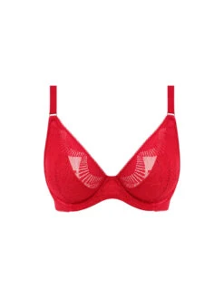 Wacoal Sensu Lace Plunge Bra - Salsa -FREYA Shop braforme wacoal sensu lace WE601202 SAL c