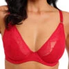 Wacoal Sensu Lace Plunge Bra - Salsa -FREYA Shop braforme wacoal sensu lace WE601202 SAL f
