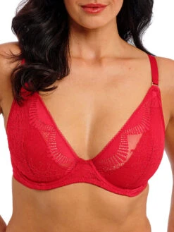 Wacoal Sensu Lace Plunge Bra - Salsa