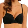 Wacoal Raffine Underwired Contour Bra - Black -FREYA Shop braforme wacoal we148004 blk f