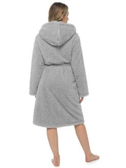 Fleece Hooded Robe -FREYA Shop braforme 20nightwear 20dressing 20gown 20print 20 20ln1395 grey b 0d29cb14 4c5e 41ed 8109 8b90d4e3566f