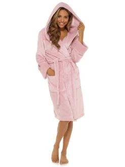 Hooded Robe -FREYA Shop braforme 20nightwear 20dressing 20gown 20print 20 20ln1438 pink f1 01510fea 0ee5 4d87 a553 81c9a5c6156e