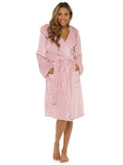 Hooded Robe -FREYA Shop braforme 20nightwear 20dressing 20gown 20print 20 20ln1438 pink f 64545cbe 3d02 46db b550 ec3e413b09f3