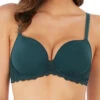 Wacoal Raffine Underwired Contour Bra - Emerald -FREYA Shop braforme 20we148004 emd wacoal lingerie raffine emerald underwired contour bra 20 20f