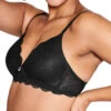Naturana Lace Padded Soft Cup Bra - Black 2 Naturana Lace Padded Soft Cup Bra - Black -FREYA Shop braforme naturana 5194 soft 20cup 20padded 20bra 400 black front