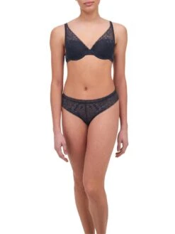 Chantelle Day To Night Plunge Spacer Bra - Deep Grey -FREYA Shop brafrome chantelle lingerie c15f70 full