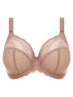 ELOMI Charley Stretch Plunge Bra - Fawn -FREYA Shop el4382 fan cut elomi lingerie charley fawn underwired plunge bra stretch