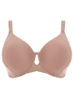 ELOMI Charley Moulded Spacer Bra - Fawn -FREYA Shop el4383 fan cut elomi lingerie charley fawn underwired bandless spacer moulded bra