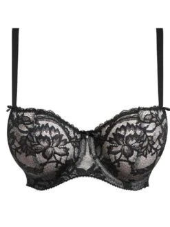 FANTASIE Bronte Vertical Seam Bra - Black -FREYA Shop fantasie lingerie bronte black plain