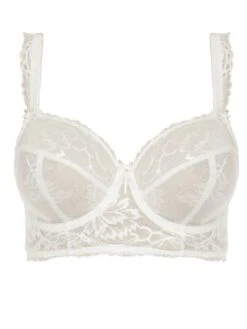 FANTASIE Bronte Longline Side Support Bra - Ivory -FREYA Shop fl2063 ivy plain
