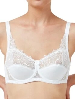 Underwired Mesh Bra - White