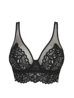 Twist First Night Longline Plunge Bra - Black -FREYA Shop primadonna twist lingerie underwired bra first night 0141886 black p