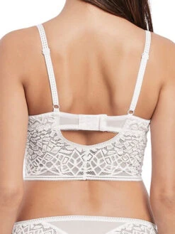 FREYA Soiree Lace Longline Bralette - White -FREYA Shop soiree 20white 205014 20back