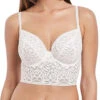 FREYA Soiree Lace Longline Bralette - White -FREYA Shop soiree 20white 205014 20front